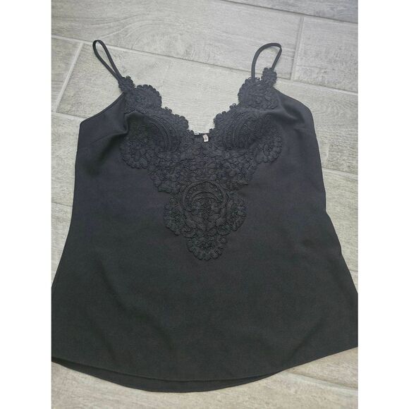 Women's Elie Tahari Black Lace Trim Camisole Size‎ XS Dressy Tank - Picture 1 of 9